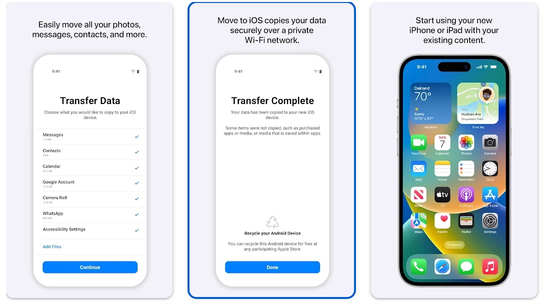 Move to iOS, una App diseñada para facilitar la migración de datos de un smartphone Android a un iPhone