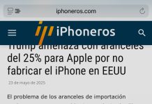 Botón de Opciones al compartir una web