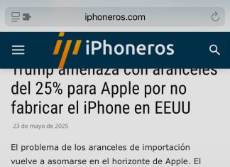 Botón de Opciones al compartir una web