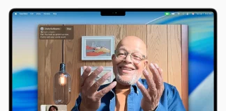macOS 26 Tahoe con una video llamada de FaceTime