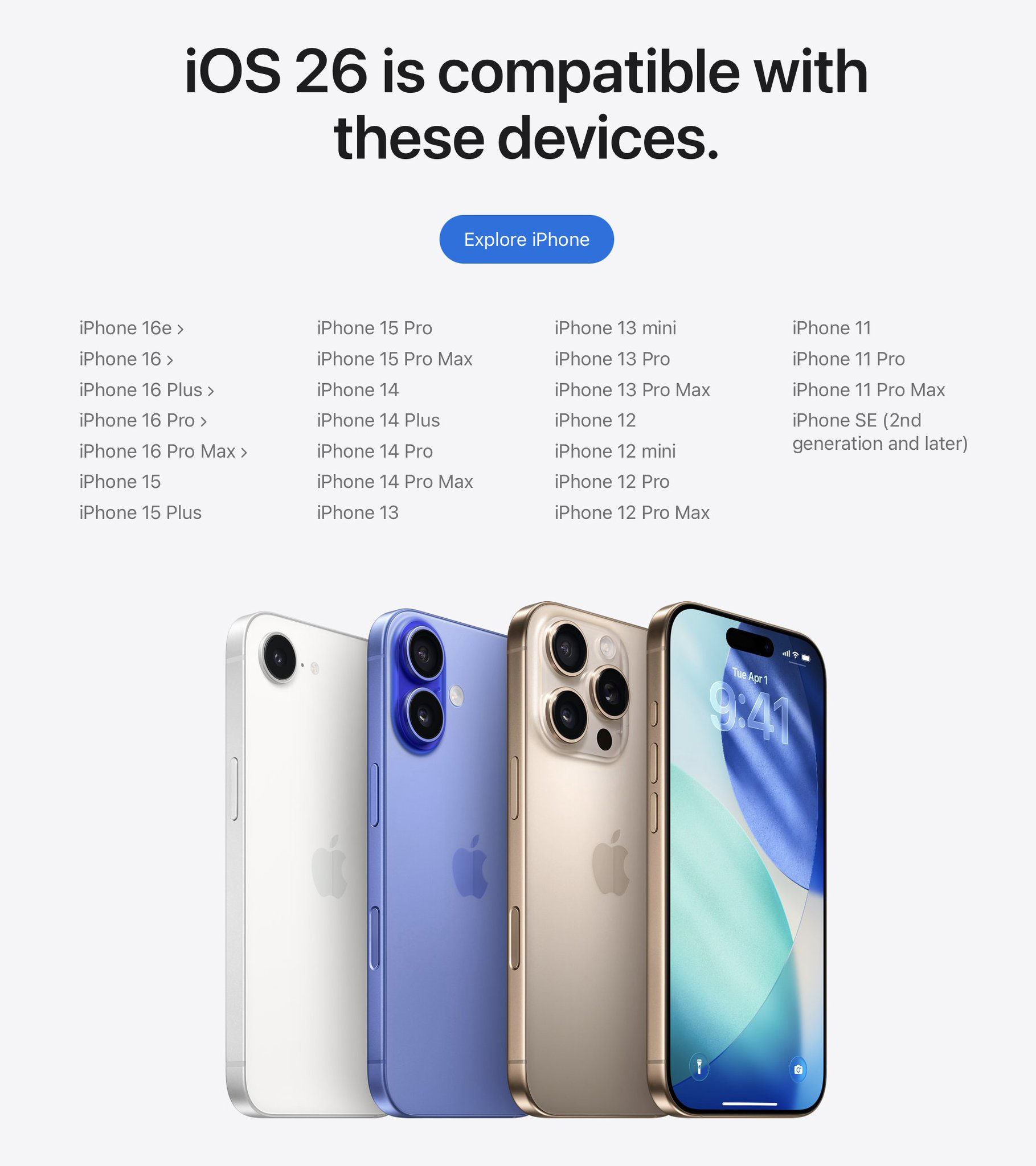 Modelos de iPhone compatibles con iOS 26 y Liquid Glass