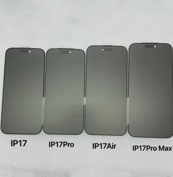 Protectores para la pantalla del iPhone 17 muestran que en el caso del iPhone 17 Air la cámara frontal está posicionada a la izquierda en lugar de a la derecha de la Dynamic Island
