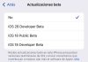 iOS 26 beta ya disponible en la sección de betas en actualizaciones