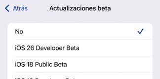 iOS 26 beta ya disponible en la sección de betas en actualizaciones