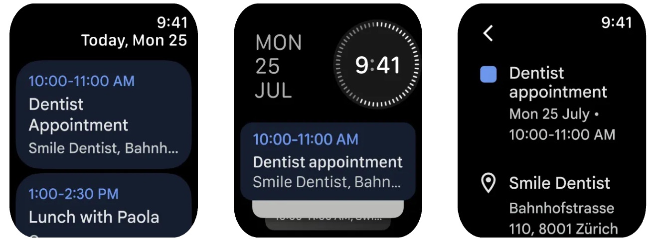 Google Calendar para Apple Watch