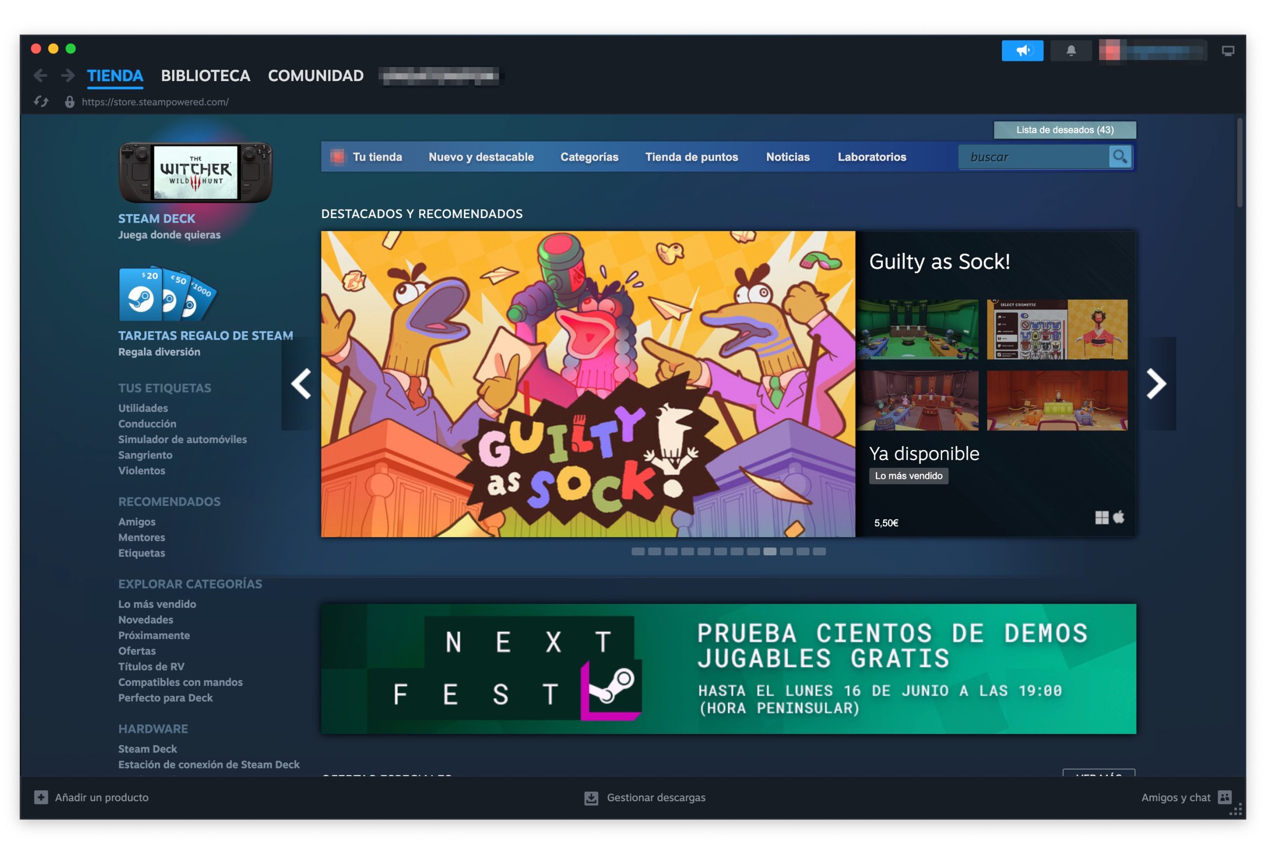 Lanzador de juegos para Steam, aún funcionando para CPUs x86 con Rosetta 2