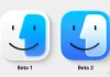 Diseño del icono de Finder en macOS Tahoe beta 1 y beta 2