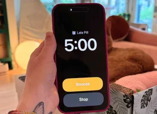 Parando una alarma en la App de Reloj de Apple en iOS 26