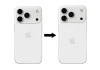 El logo de Apple podría quedar posicionado un poco más abajo, centrado verticalmente en el espacio libre que deja el nuevo diseño del iPhone 17