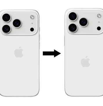 El logo de Apple podría quedar posicionado un poco más abajo, centrado verticalmente en el espacio libre que deja el nuevo diseño del iPhone 17