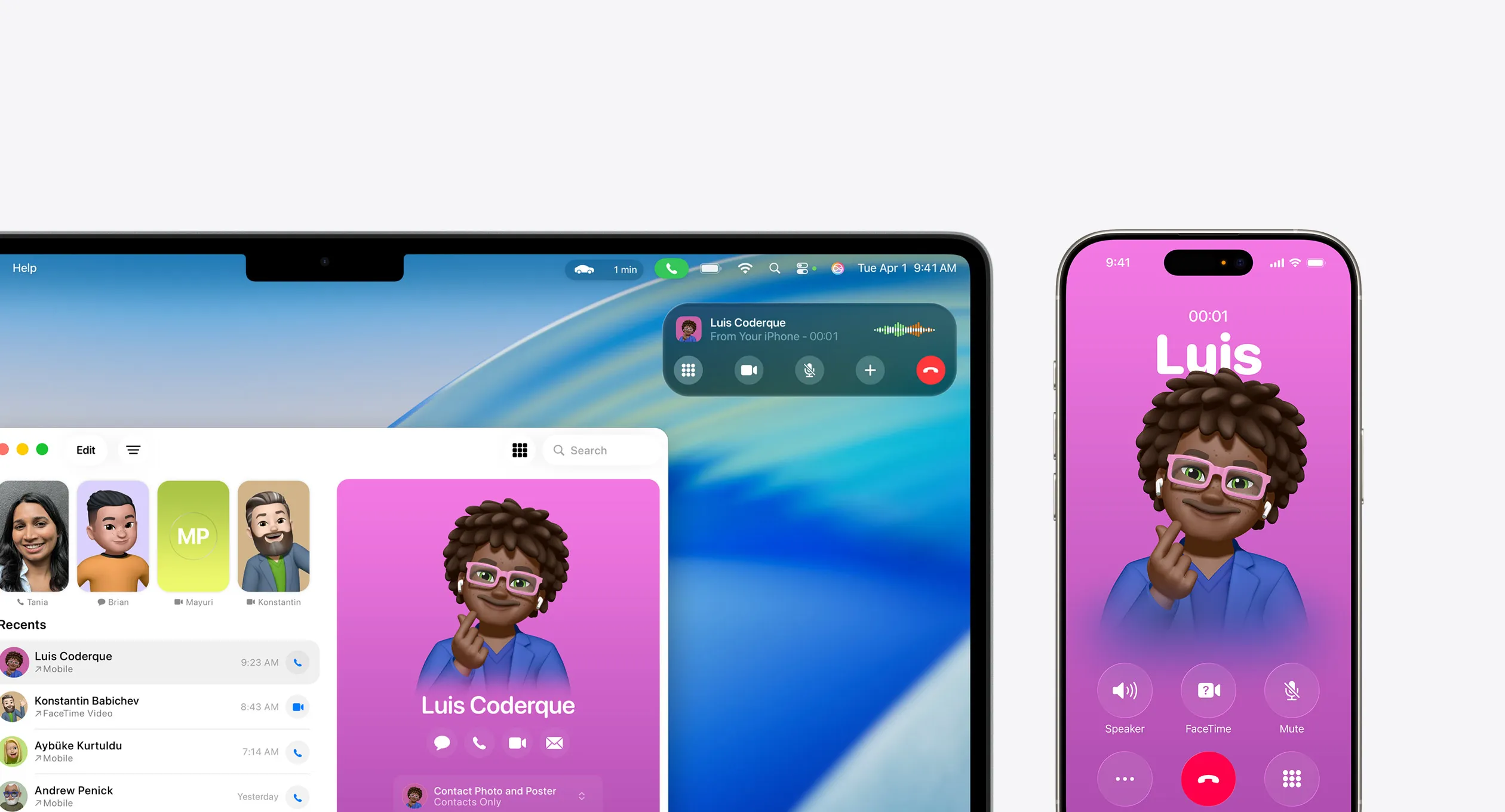 Barra de menú en macOS sin fondo, sólo con las opciones