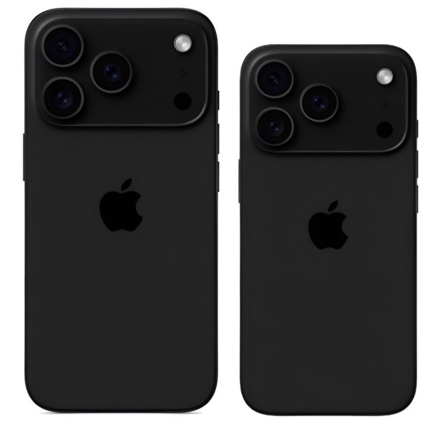 Concepto de diseño mostrando lo que se supone que será el iPhone 17 Pro en negro