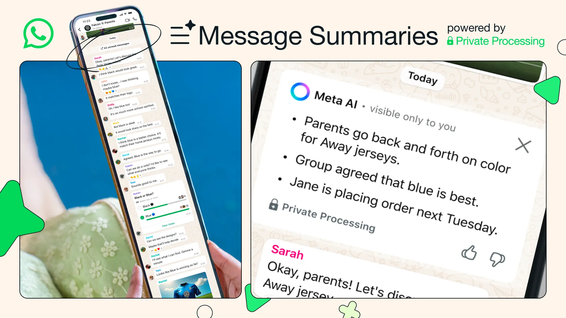 Resúmenes con Meta AI