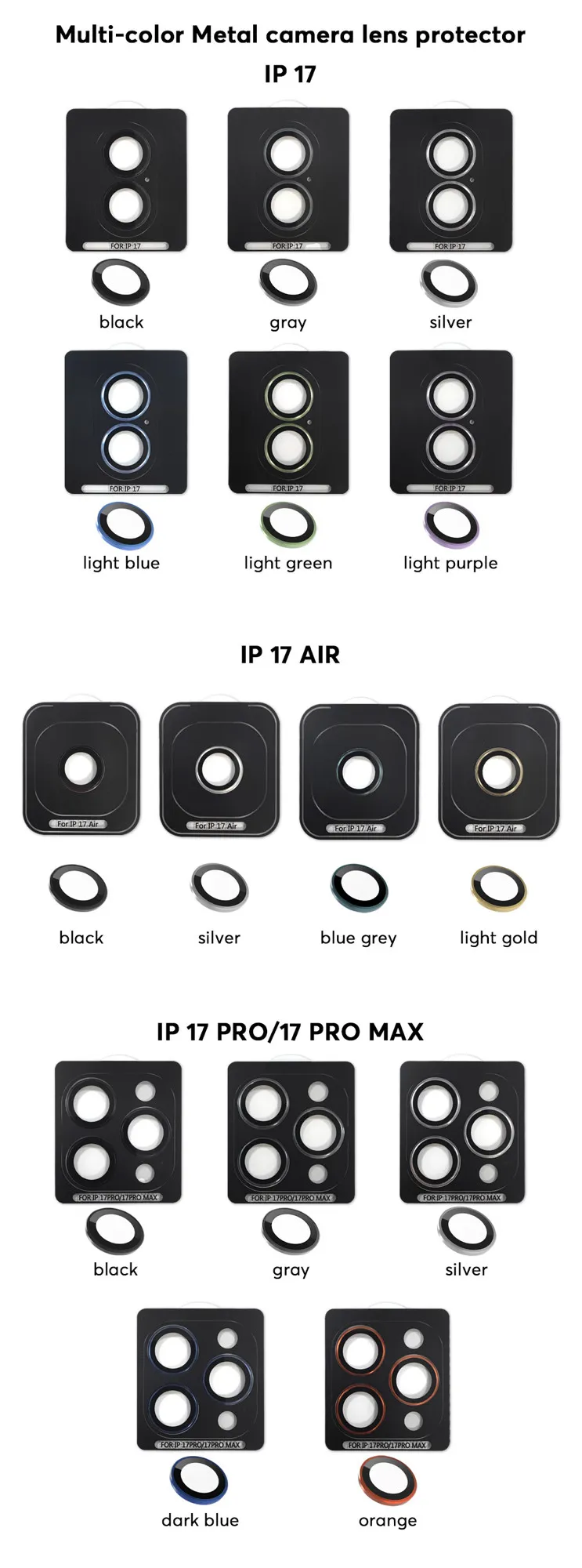 Imagen de los supuestos anillos protectores de las lentes de las cámaras traseras del iPhone 17