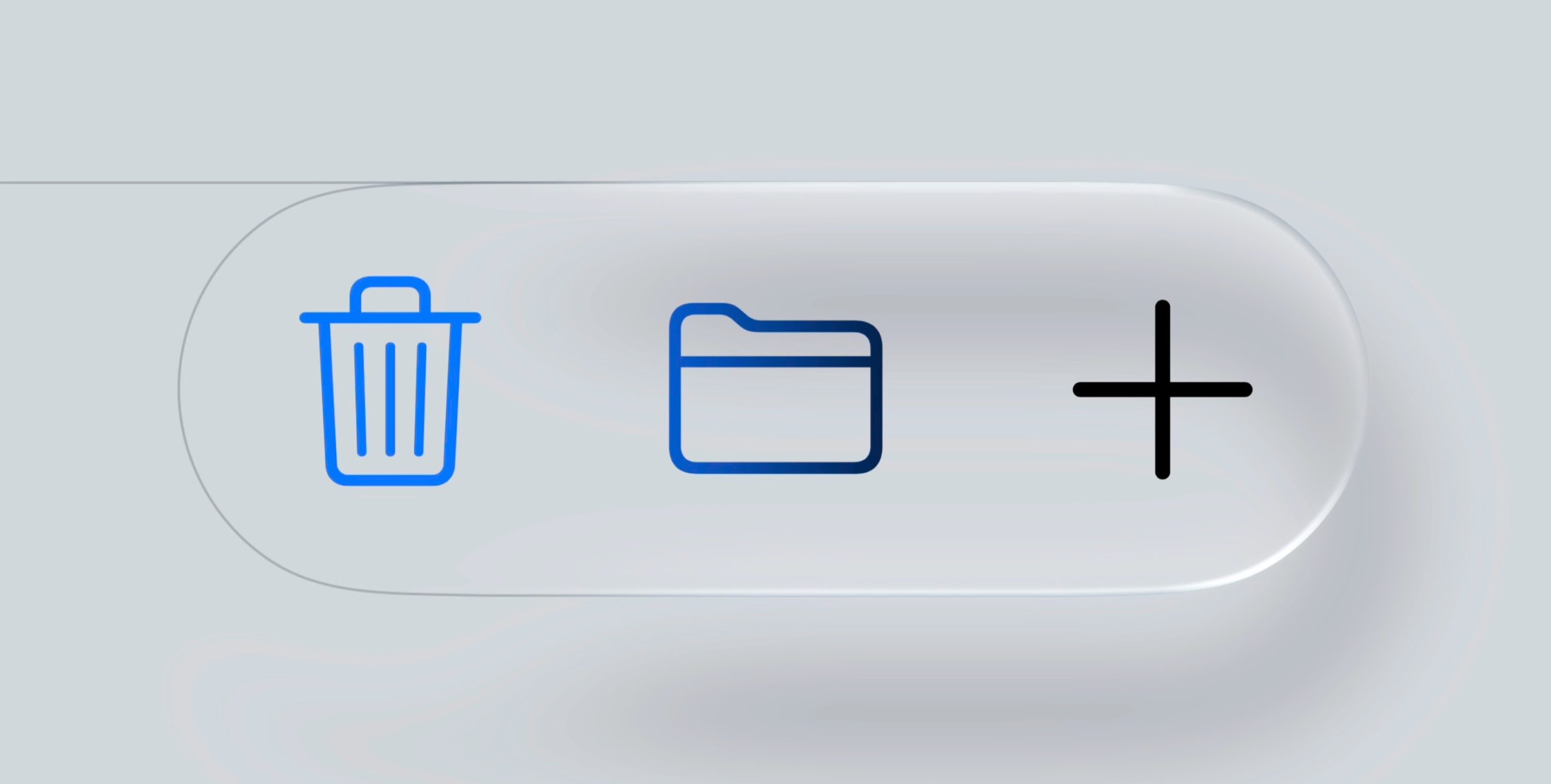 Detalle de la neuva interfaz Liquid Glass de iOS 26