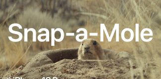 Snap a Mole, un juego de cazar el topo con el botón de Control de Cámara en un anuncio de TV de Apple