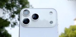 Maqueta del iPhone 17 Pro Max blanco