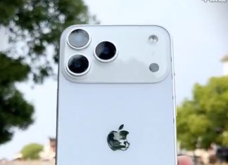Maqueta del iPhone 17 Pro Max blanco