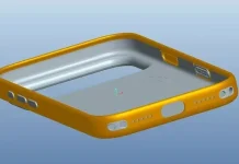 Modelo 3D de lo que se supone que es una funda para el iPhone 17 Pro
