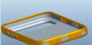 Modelo 3D de lo que se supone que es una funda para el iPhone 17 Pro