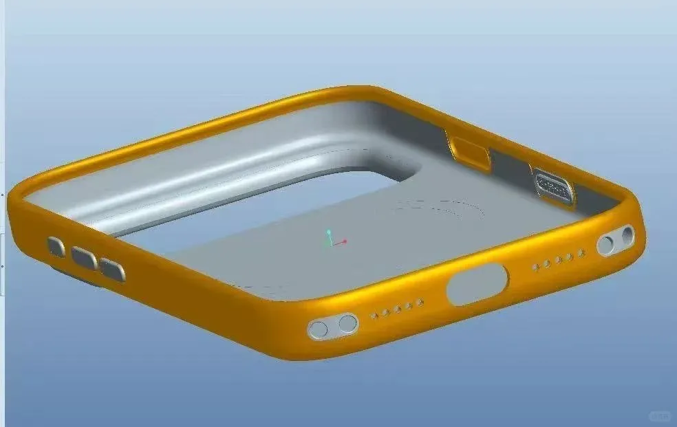 Modelo 3D de lo que se supone que es una funda para el iPhone 17 Pro