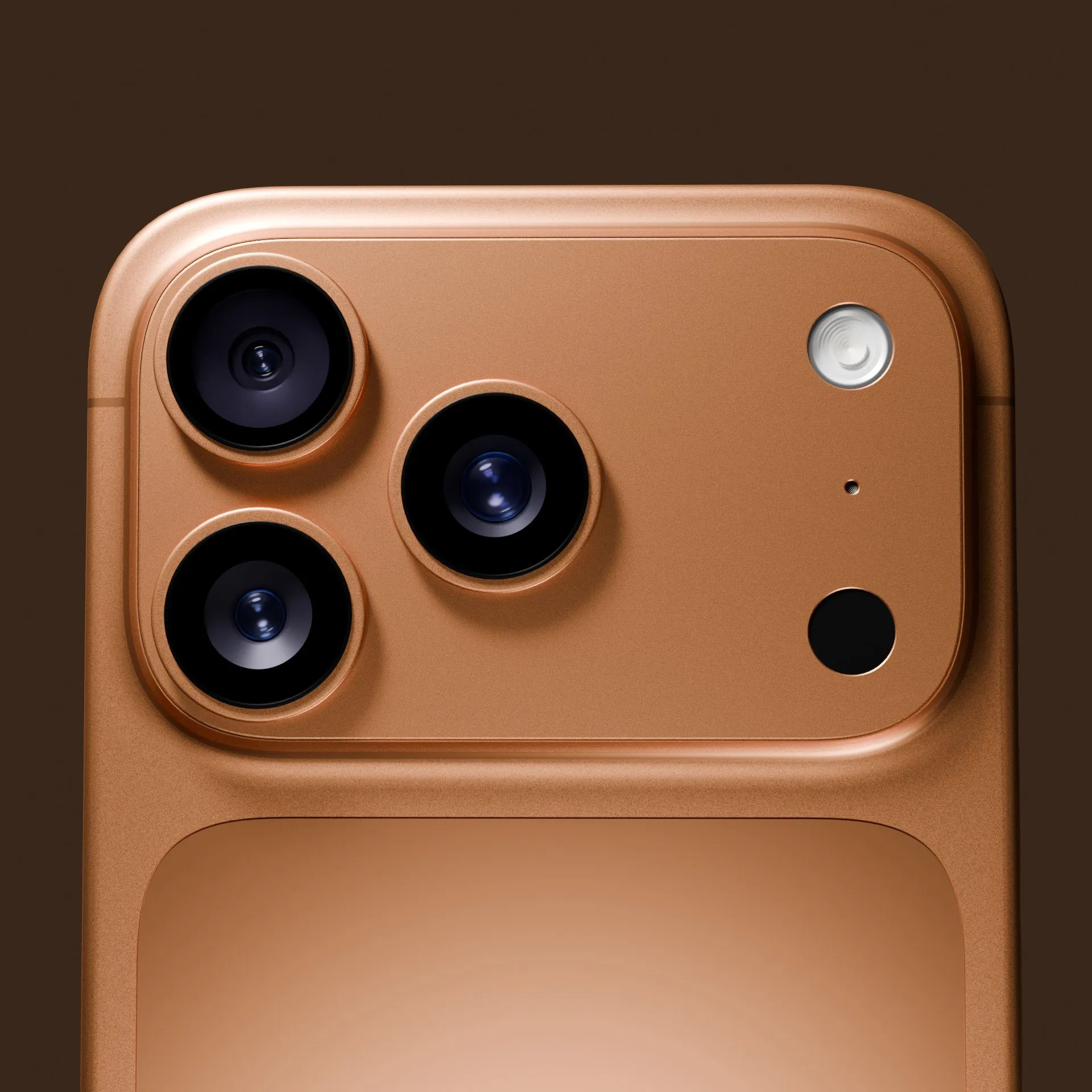 Render de las cámaras traseras del iPhone 17 Pro