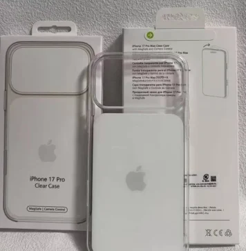 Supuestas fundas transparentes de Apple para el iPhone 17 Pro Max