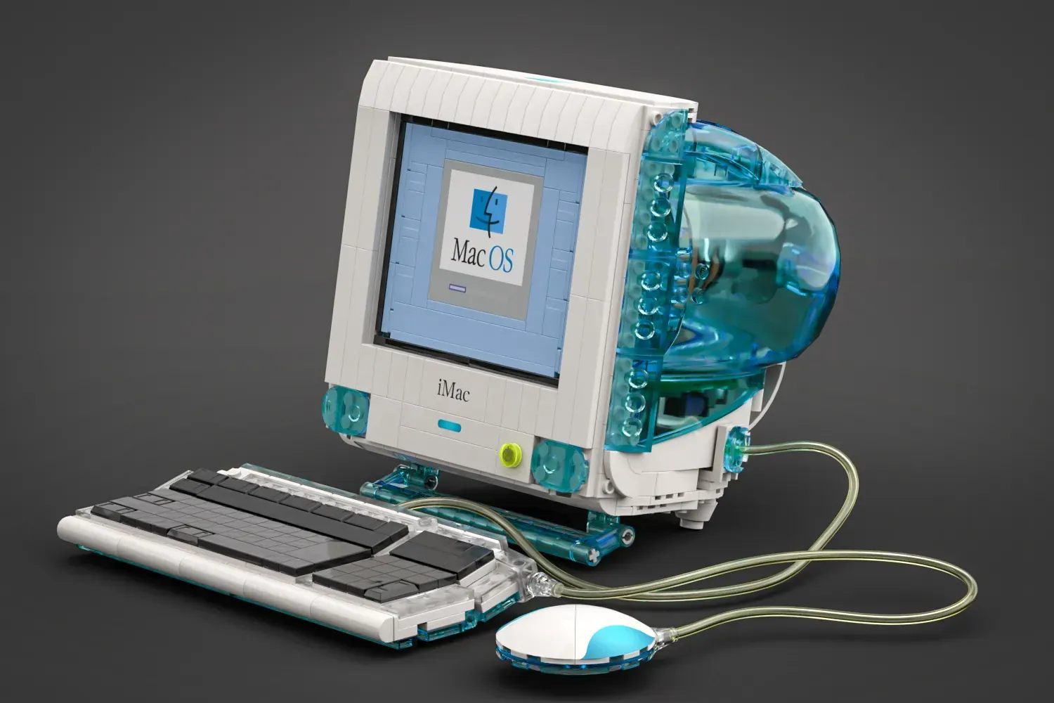 iMac G3 Bondy Blue hecho de LEGO