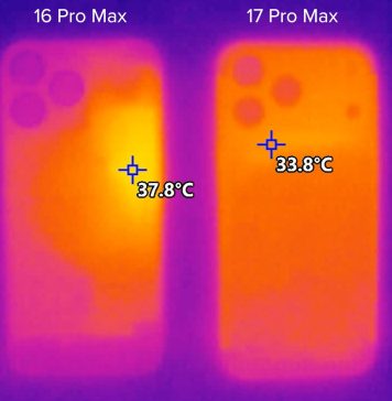 Asi se disipa el calor generado por la CPU en un iPhone 16 Pro y en un iPhone 17 Pro