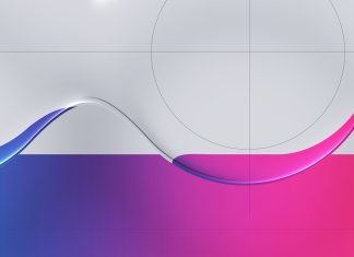 Interfaz Liquid Glass con efecto de cristal