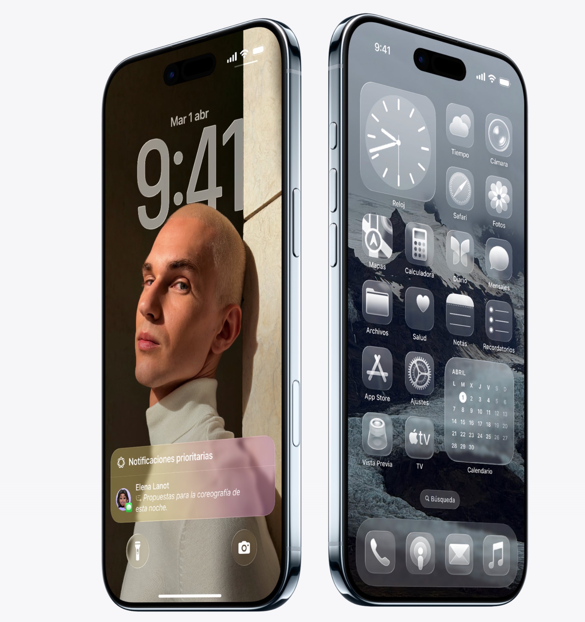 iPhoen 17 Air con la nueva interfaz Liquid Glass de iOS 26