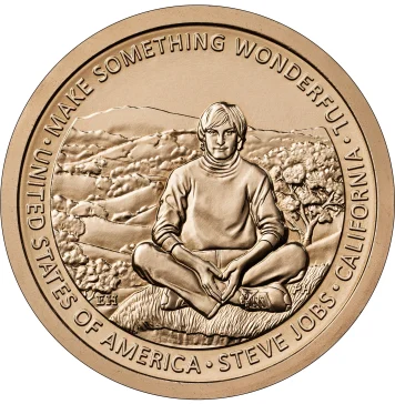Moneda de un dólar conmemorativa de Steve Jobs