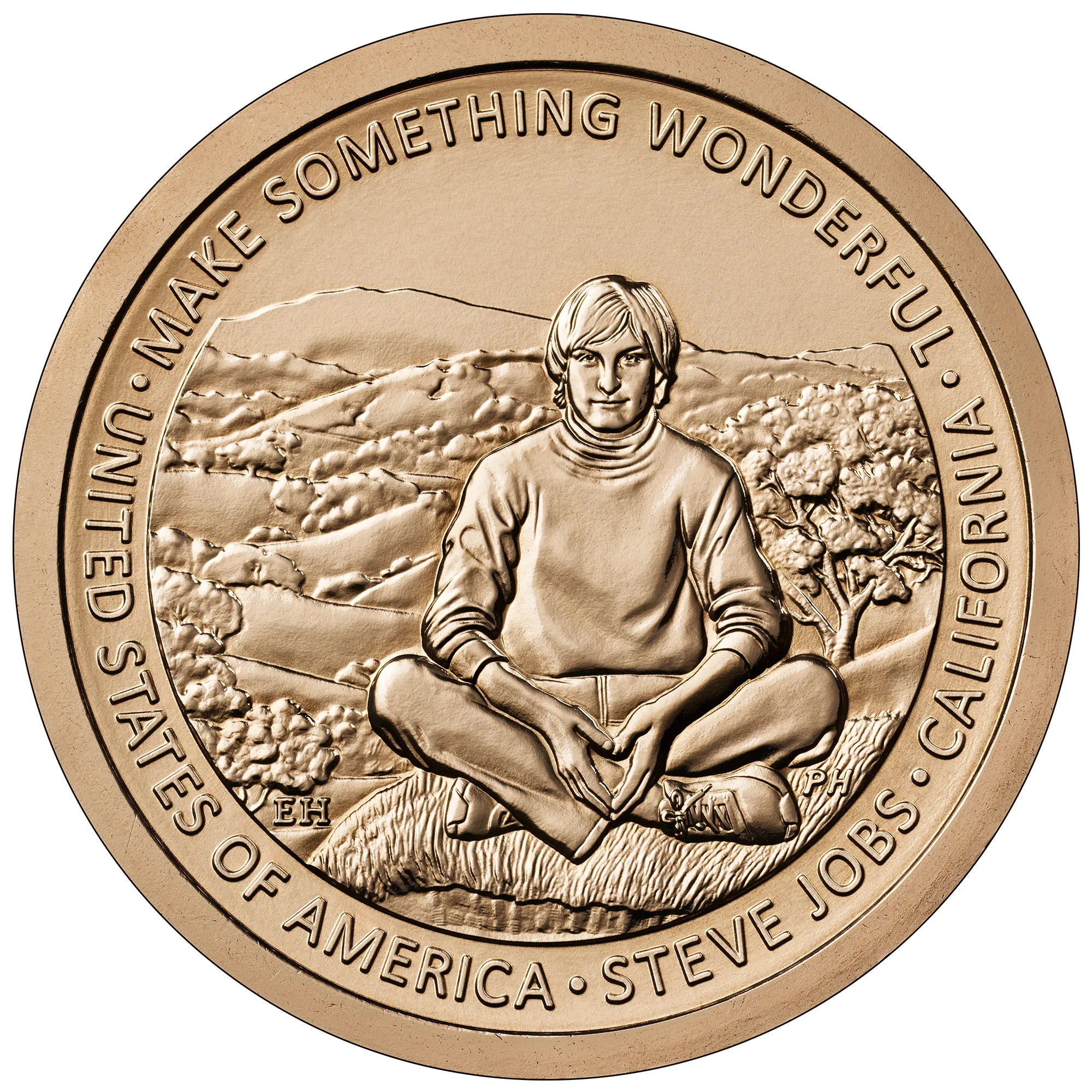 Moneda de un dólar conmemorativa de Steve Jobs
