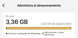 Administración del almacenamiento en WhatsApp