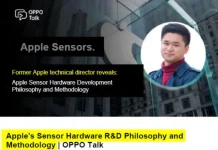 El Sr. Chen Shi ofertando una conferencia dentro de Oppo para explicar cómo diseña Apple sus sensores