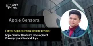 El Sr. Chen Shi ofertando una conferencia dentro de Oppo para explicar cómo diseña Apple sus sensores
