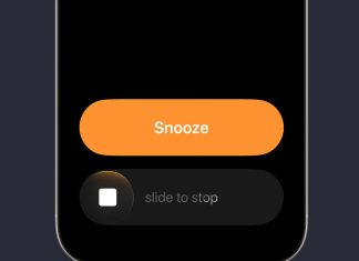 Botón de posponer o parar la alarma del despertador en iOS 26.1