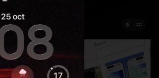Accediendo a la App de Cámara de Apple con un barrido hacia la izquierda de la pantalla de bloqueo de iOS 26