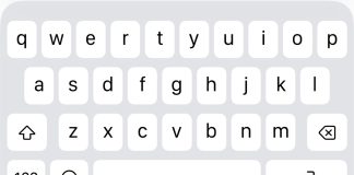 Teclado virtual de iOS 26