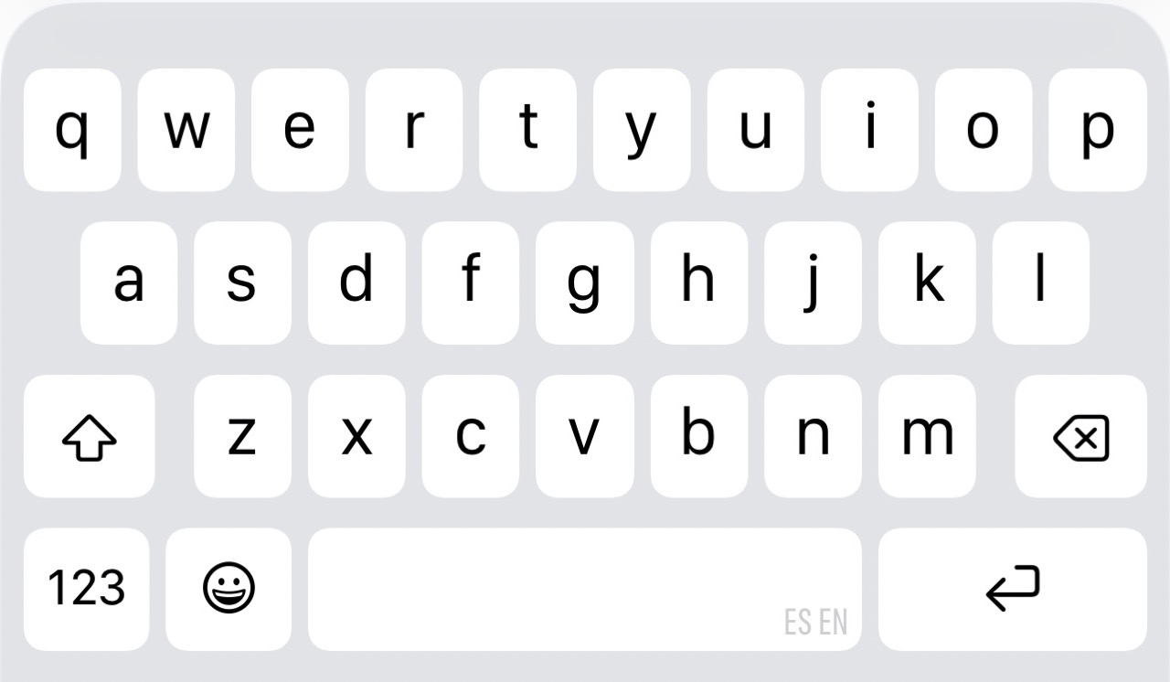 Teclado virtual de iOS 26