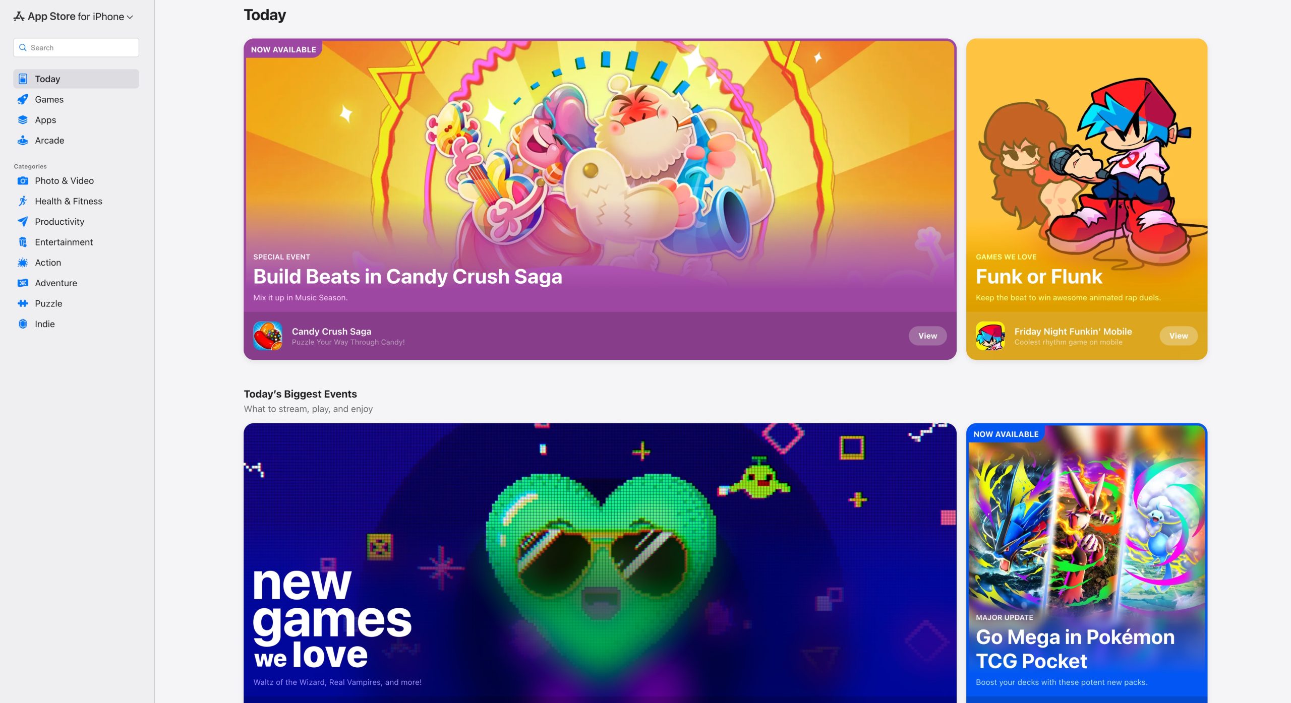 Portada de la versión web de la App Store para el iPhone en su primer día de lanzamiento público