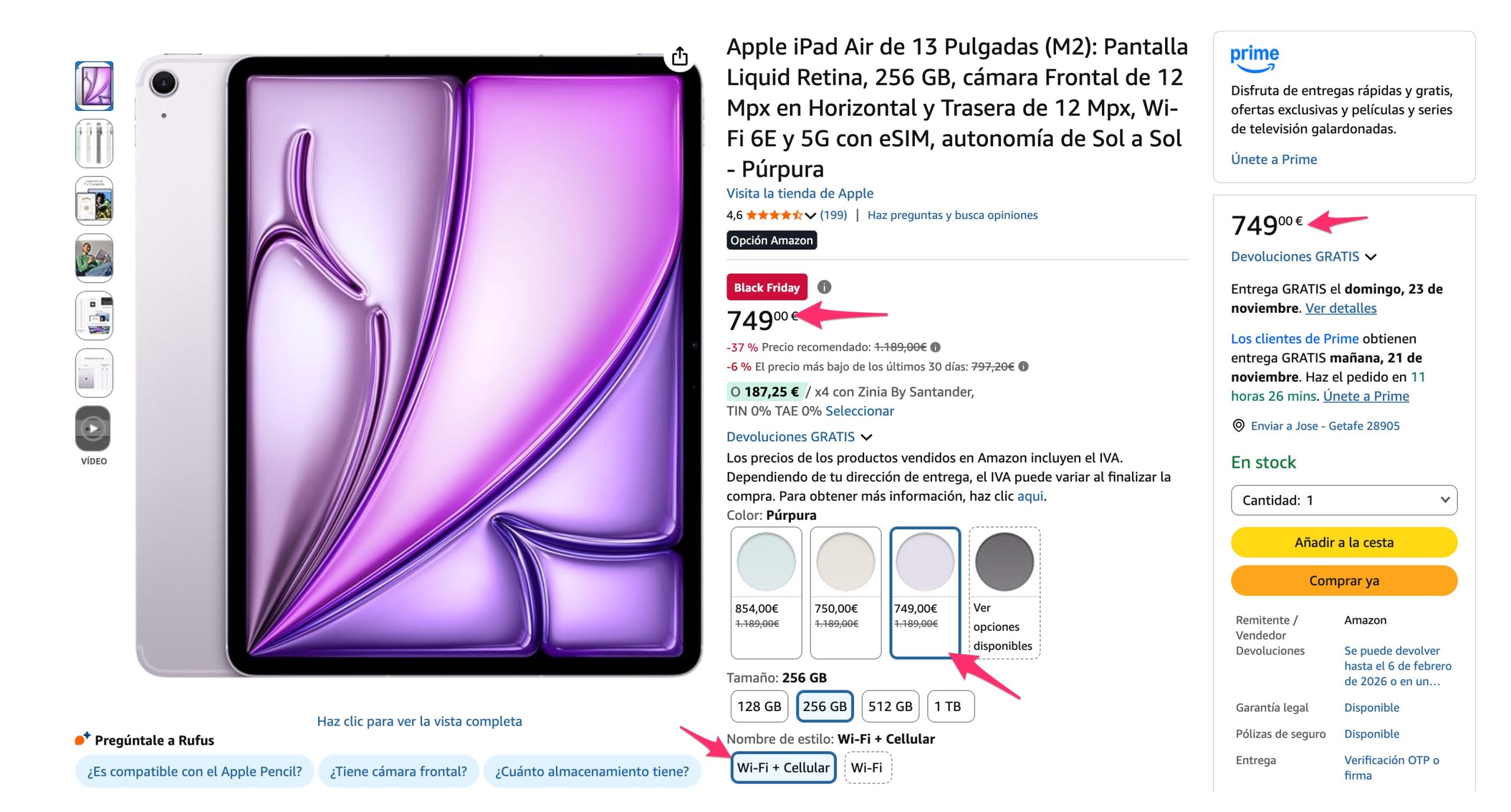 iPad Air con precios probablemente equivocados