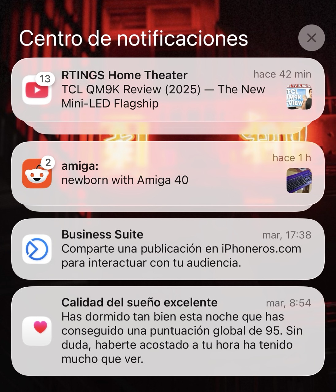 Notificaciones sin transparencia en la pantalla de bloqueo del iPhone