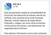 iOS 26.2 ya disponible con traducción en tiempo real en español en AirPods iOS 26.2