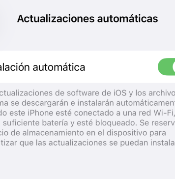 Actualizaciones de iOS automáticas activadas