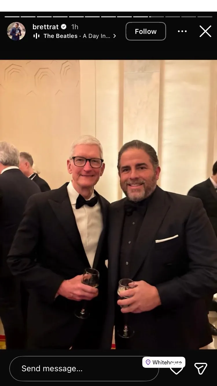 Tim Cook en la fiesta de Melania en la Casa Blanca