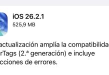 Actualización a iOS 26.2.1