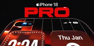 iPhone 18 Pro con una cámara frontal en la esquina superior izquierda