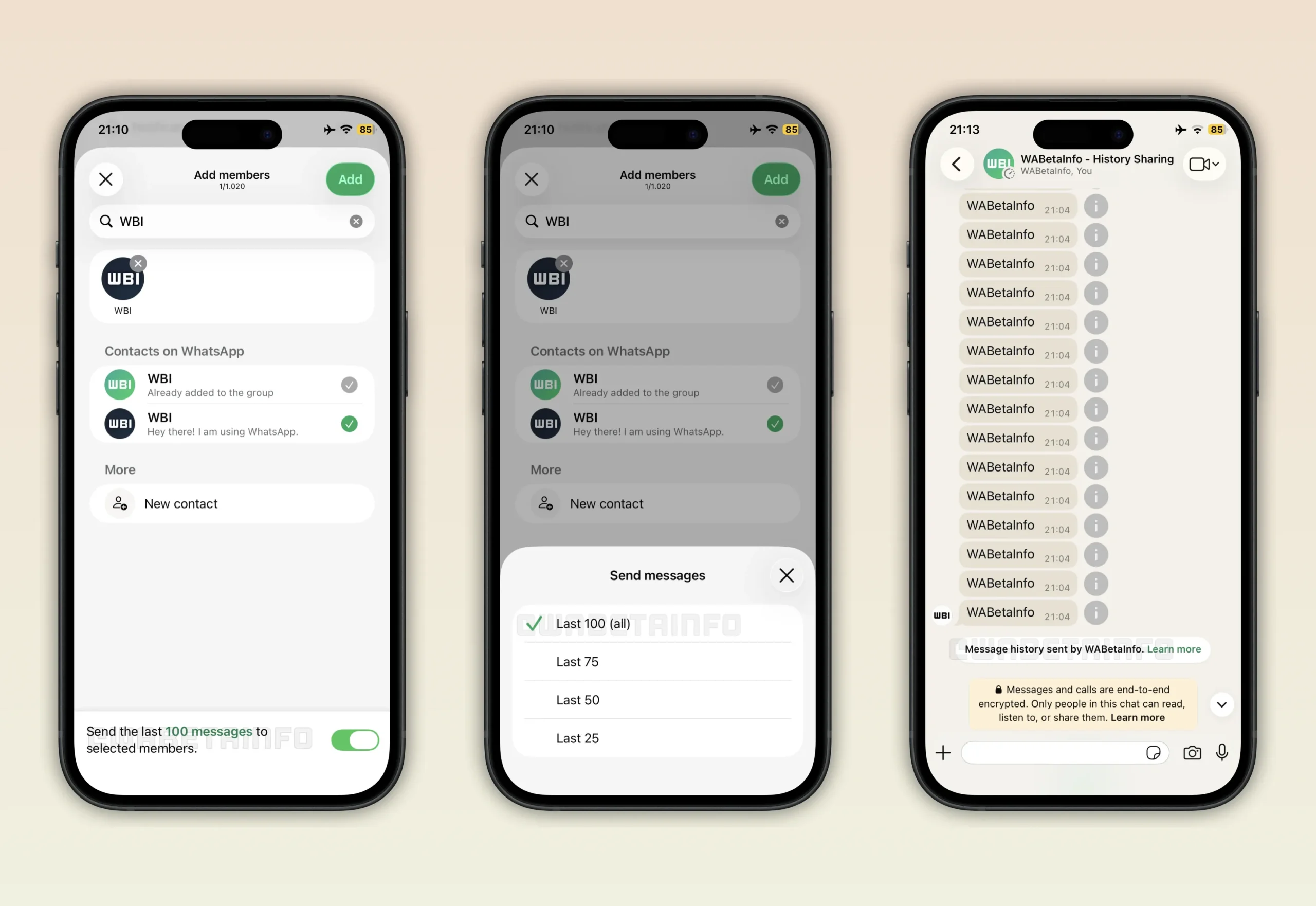 WhatsApp permitirá ahora compartir el historial de mensajes de un grupo con nuevos usuarios añadidos al mismo