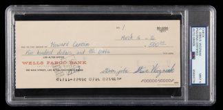 Cheque número 1 de Apple, firmado por Steve Jobs y Steve Wozniak